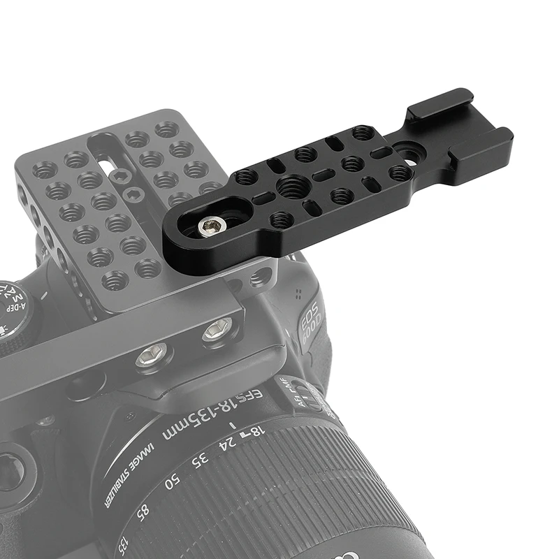 CAMVATE Cold Shoe Extension Plate Camera Cheese Plate Corner-Mount Bracket with Anti-Swivel Pin Holes For Camera Cage Rigs Mics
CAMVATE Cold Shoe Extension Plate Camera Cheese Plate Corner-Mount Bracket with Anti-Swivel Pin Holes For Camera Cage Rigs Mics