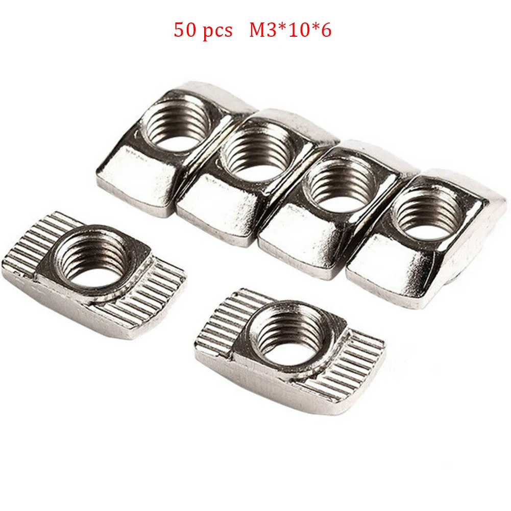 50pc M3/M4/M5 T-Nut Hammer Mother Sliding Block Nut Internal Thread For T-Slot For 6mm Aluminum Extrusion Profiles With Grooves
50pc M3/M4/M5 T-Nut Hammer Mother Sliding Block Nut Internal Thread For T-Slot For 6mm Aluminum Extrusion Profiles With Grooves