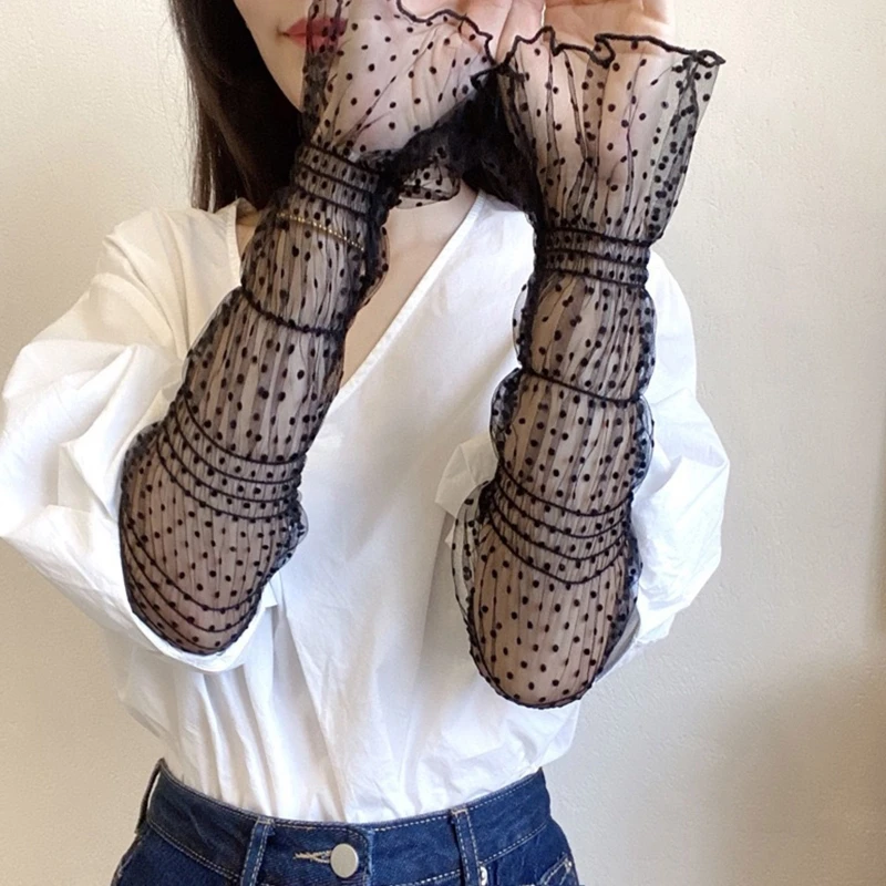 Sexy Elastic Lace Gloves with Elastic Ruffle Cuff Stage Performance Hollow Lace Punk Hip Hop Women Elbow Length Gloves
Sexy Elastic Lace Gloves with Elastic Ruffle Cuff Stage Performance Hollow Lace Punk Hip Hop Women Elbow Length Gloves