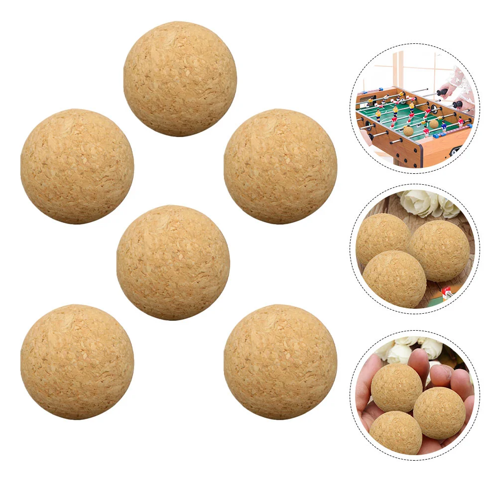 6Pcs Wear-resistant Foosball Balls Multi-function Cork Balls Replaceable Soccer Foosball
6Pcs Wear-resistant Foosball Balls Multi-function Cork Balls Replaceable Soccer Foosball