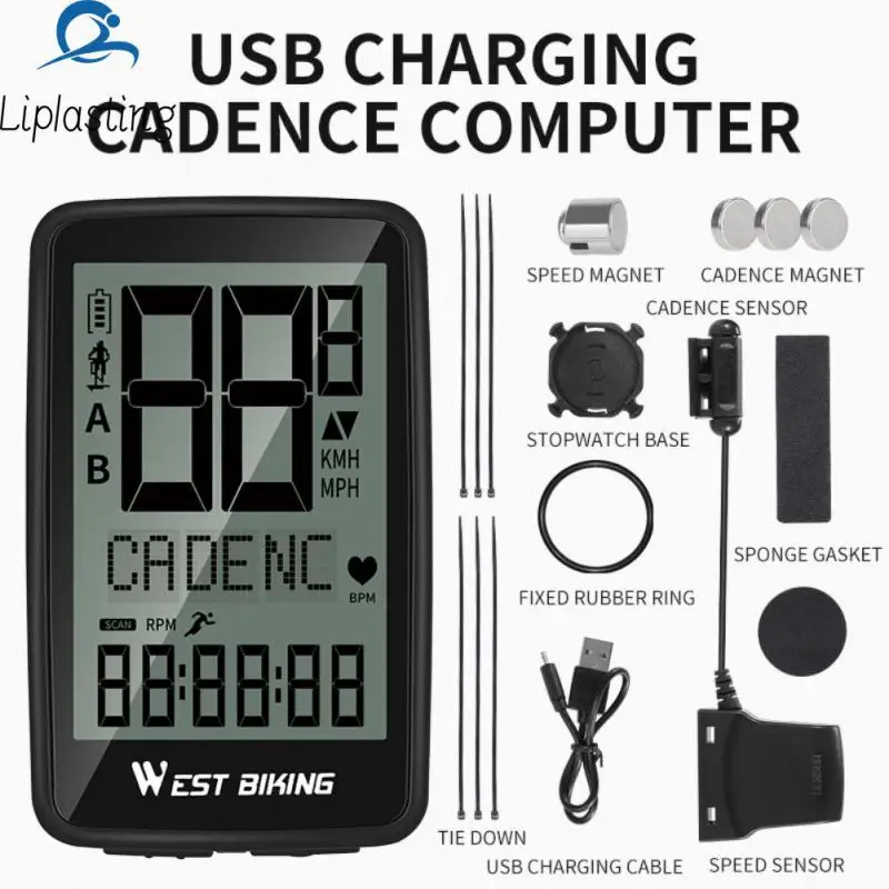 

Usb West Biking Multifunctional Waterproof Chinese And English Step Frequency Code Meter Wireless Code Table Code Table