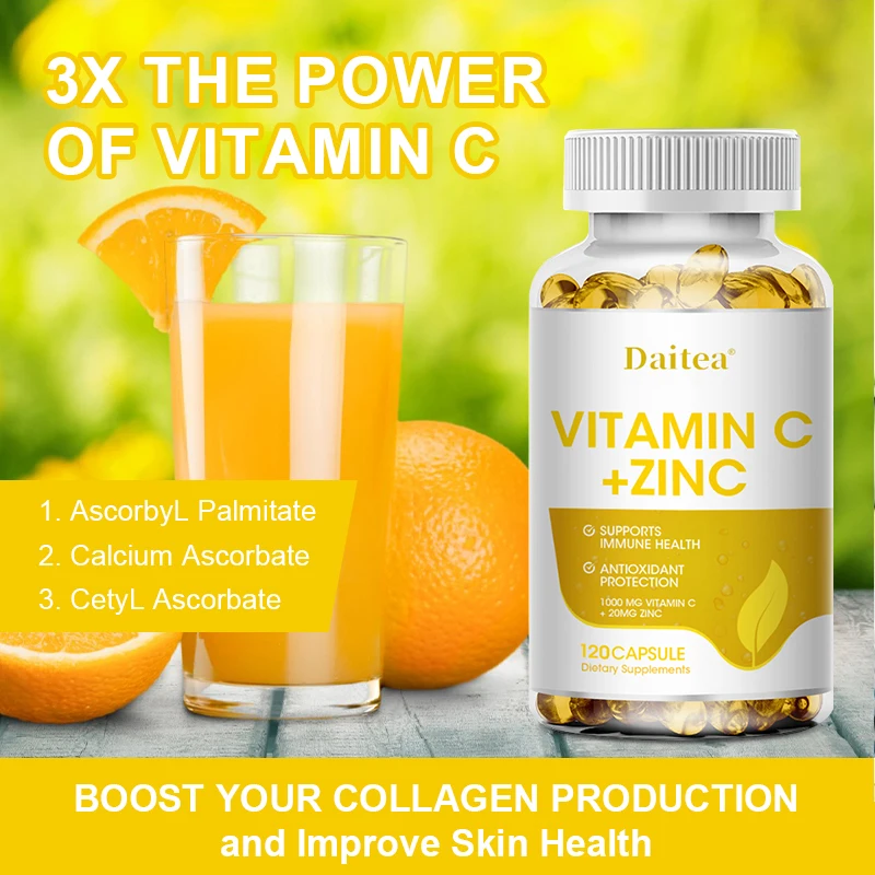 Daitea Organic Vitamin C Antioxidant Health Benefits Skin Whitening Anti Wrinkle Antioxidant Boost Immunity Promote Healing
Daitea Organic Vitamin C Antioxidant Health Benefits Skin Whitening Anti Wrinkle Antioxidant Boost Immunity Promote Healing