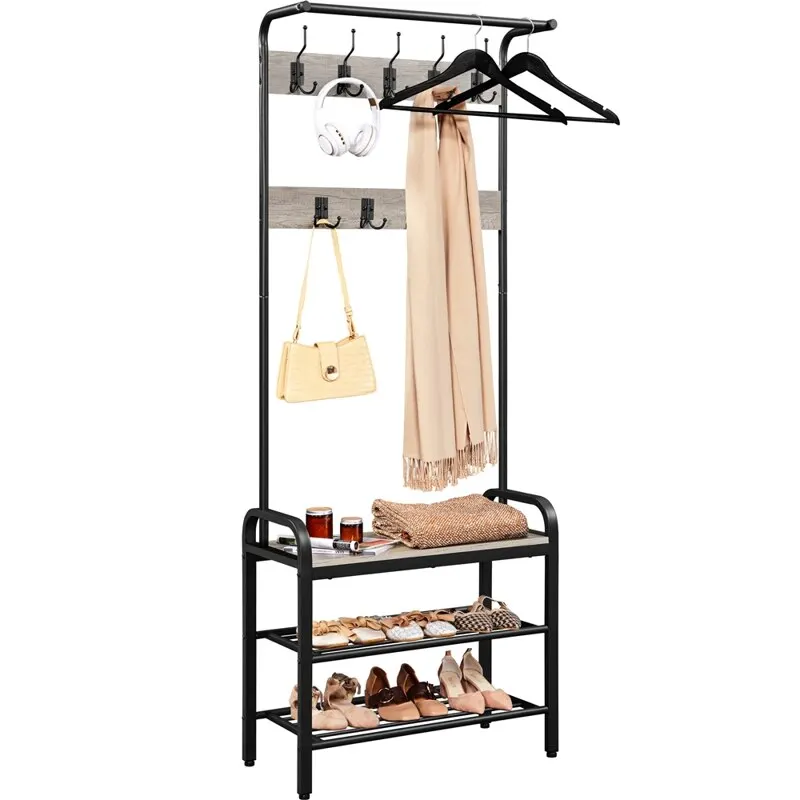 2023 NEW 72" H Industrial Hall Tree with Bench & Shoe Storage for Entryway, Gray
2023 NEW 72" H Industrial Hall Tree with Bench & Shoe Storage for Entryway, Gray