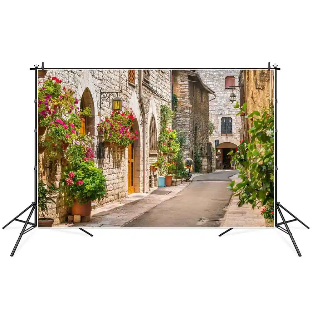 Old Town Flowers Pathway Scenic Photography Backdrops Plant Pots Brick House Road Home Decoration Photo Studio Backgrounds Props
Old Town Flowers Pathway Scenic Photography Backdrops Plant Pots Brick House Road Home Decoration Photo Studio Backgrounds Props