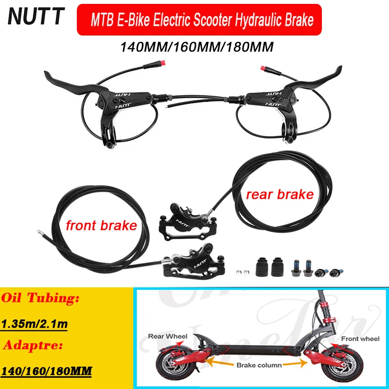 NUTT Electric Scooter E-Bike Hydraulic Disc Brake 140 160 180mm Power-Off line Wire For Zero 10X 11X KUGOO G1 E-scooter Parts
NUTT Electric Scooter E-Bike Hydraulic Disc Brake 140 160 180mm Power-Off line Wire For Zero 10X 11X KUGOO G1 E-scooter Parts