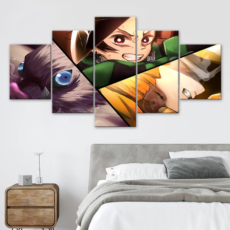 Demon Slayer Anime Canvas Paintings Wall Art Prints 5 Pieces Tanjirou Posters Agatsuma Zenitsu Modular Pictures Home Decor Frame
Demon Slayer Anime Canvas Paintings Wall Art Prints 5 Pieces Tanjirou Posters Agatsuma Zenitsu Modular Pictures Home Decor Frame