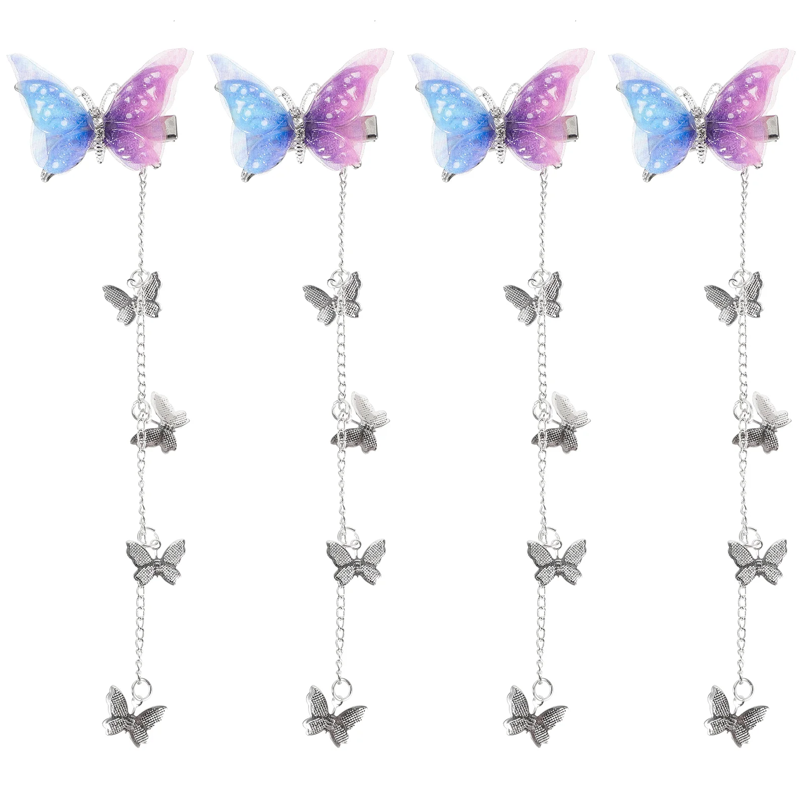 2 Pairs Hair Barrettes Butterfly Tassel Clip Butterflies Clips Women Cute Zinc Alloy Bride
2 Pairs Hair Barrettes Butterfly Tassel Clip Butterflies Clips Women Cute Zinc Alloy Bride