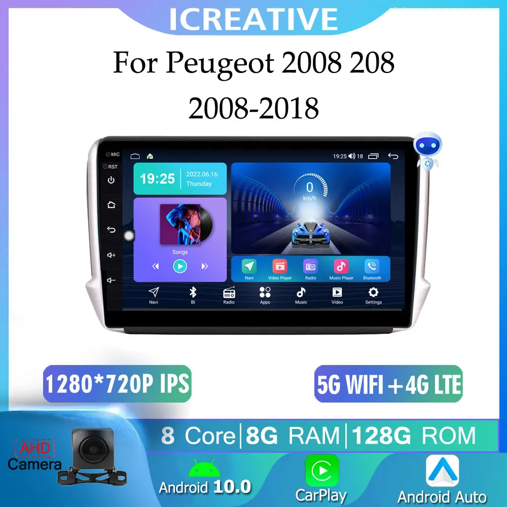 Автомагнитола 2 Din для Peugeot 2008 208 2012-2018, головное устройство с GPS-навигацией, BT Carplay, WIFI мультимедийный проигрыватель, Android, стерео, без DVD
Автомагнитола 2 Din для Peugeot 2008 208 2012-2018, головное устройство с GPS-навигацией, BT Carplay, WIFI мультимедийный проигрыватель, Android, стерео, без DVD