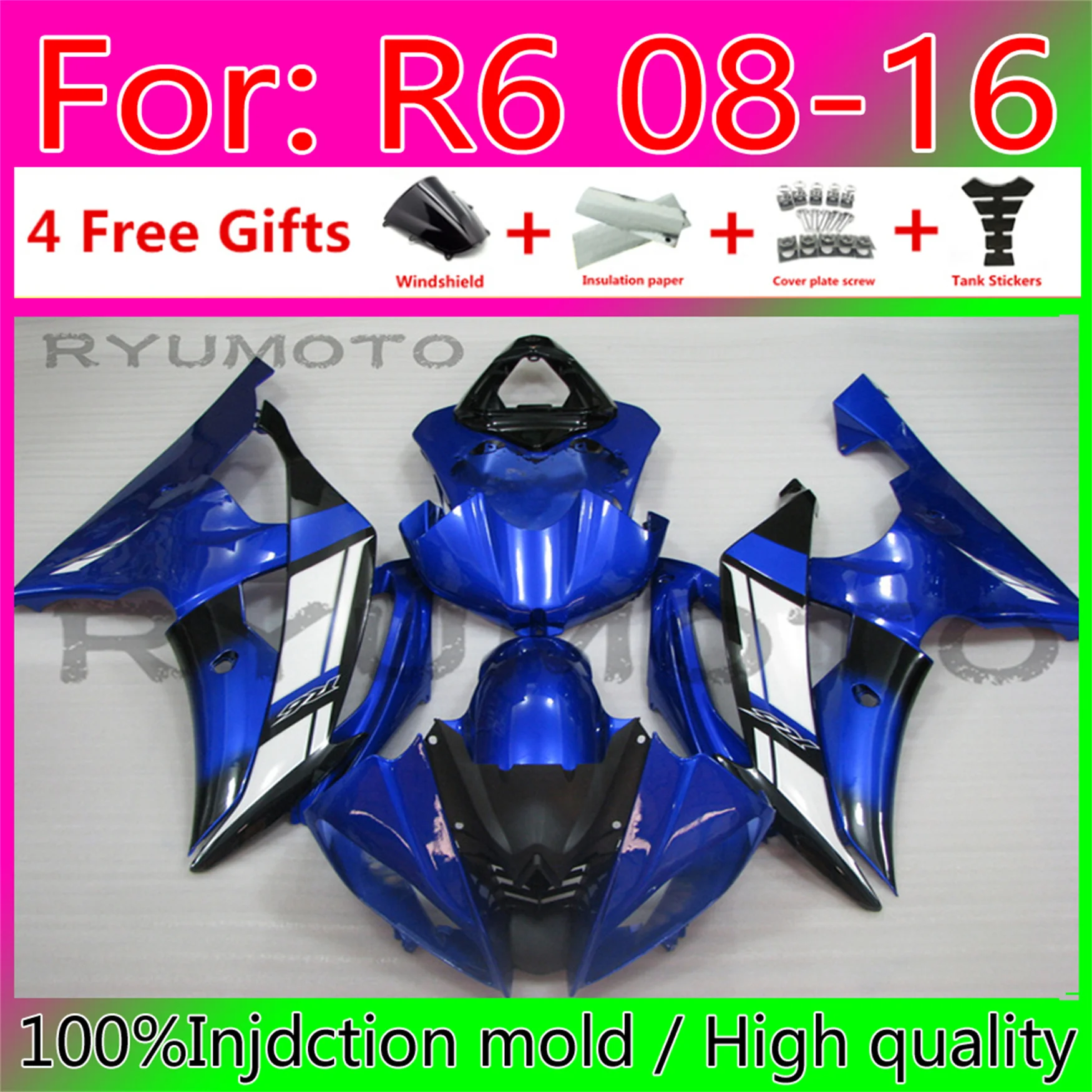 Мотоциклетные комплекты обтекателей для Yamaha YZF R6 2008 2009 10 2011 12 13 15 16 Обтекатели для кузова Φ 08 09 11
Мотоциклетные комплекты обтекателей для Yamaha YZF R6 2008 2009 10 2011 12 13 15 16 Обтекатели для кузова Φ 08 09 11