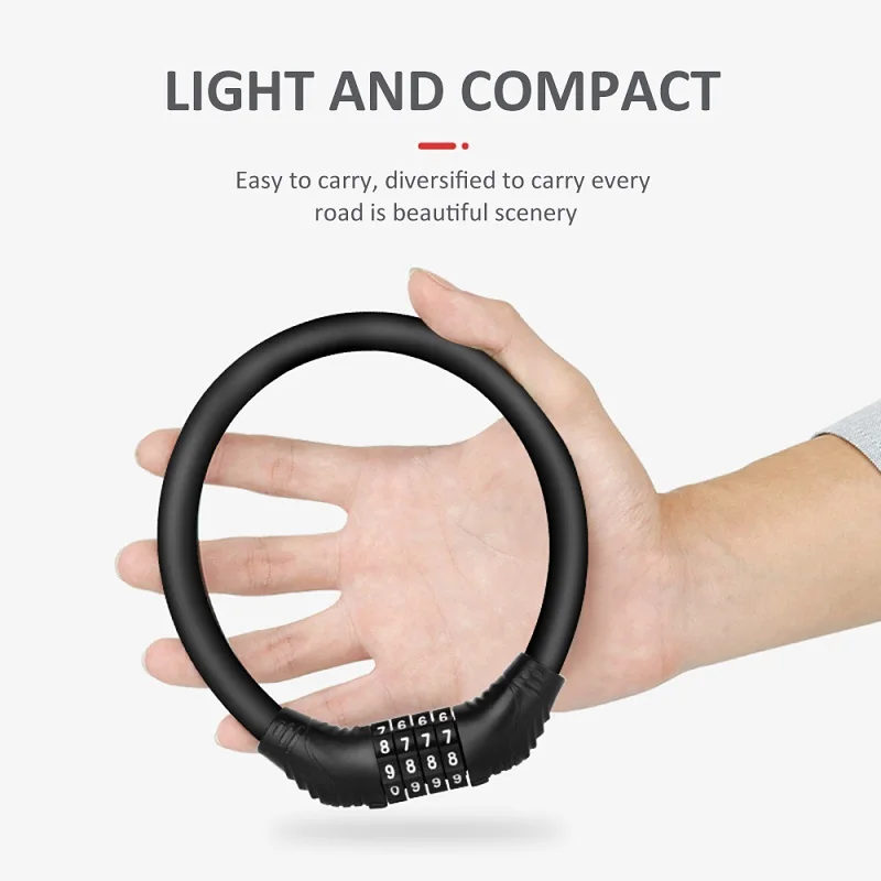 Portable Mountain Bike Lock Anti-Theft Password Ring Lock Fixed 4 Digit Code Combination Bicycle Security Lock Bicycle Equipment
Portable Mountain Bike Lock Anti-Theft Password Ring Lock Fixed 4 Digit Code Combination Bicycle Security Lock Bicycle Equipment