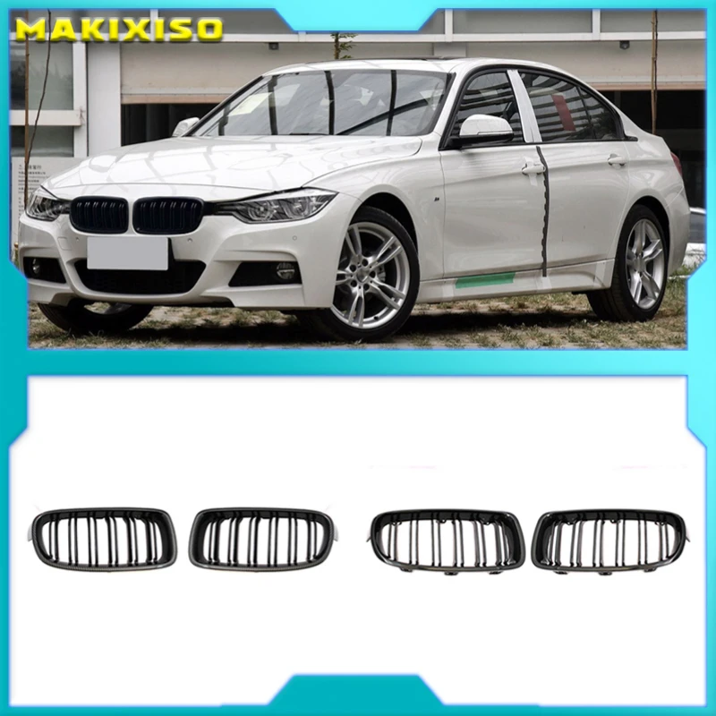 

Передняя решетка радиатора для BMW 3 серии F30 F31 F35 316i 318i 320i 328i 330i 2011-2019, сменная решетка радиатора для гонок, глянцевая, Черная