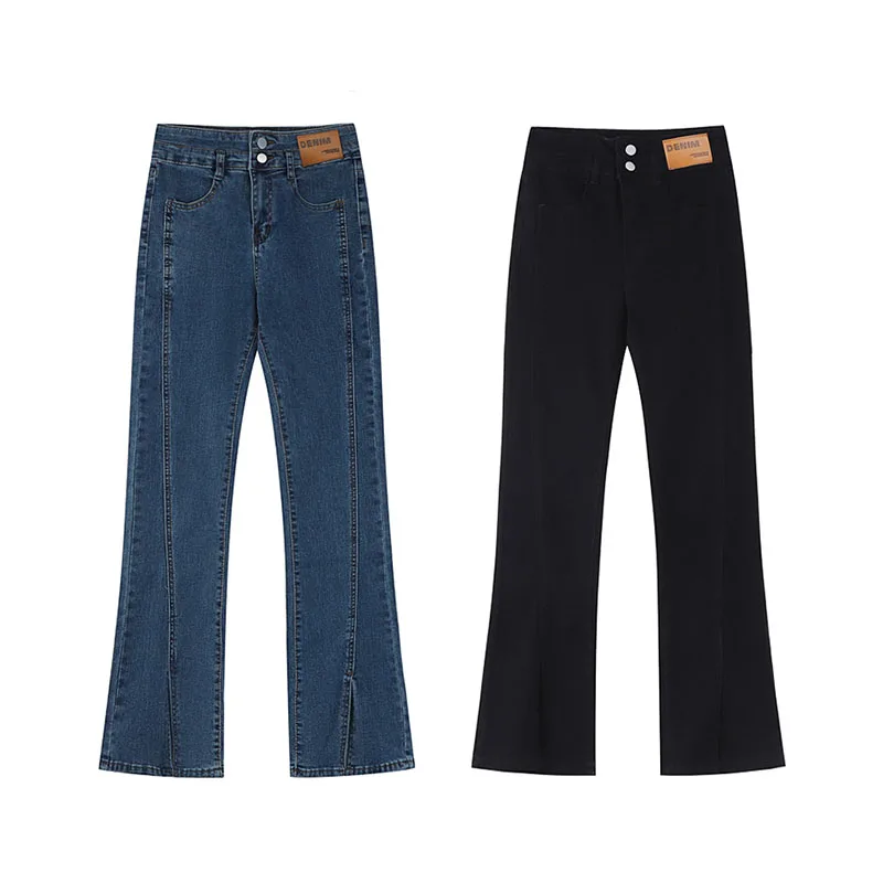 Black Split Jeans Women's Summer New Straight Tube High Waist Slim Fit Fashion Micro Flared Pants
Black Split Jeans Women's Summer New Straight Tube High Waist Slim Fit Fashion Micro Flared Pants