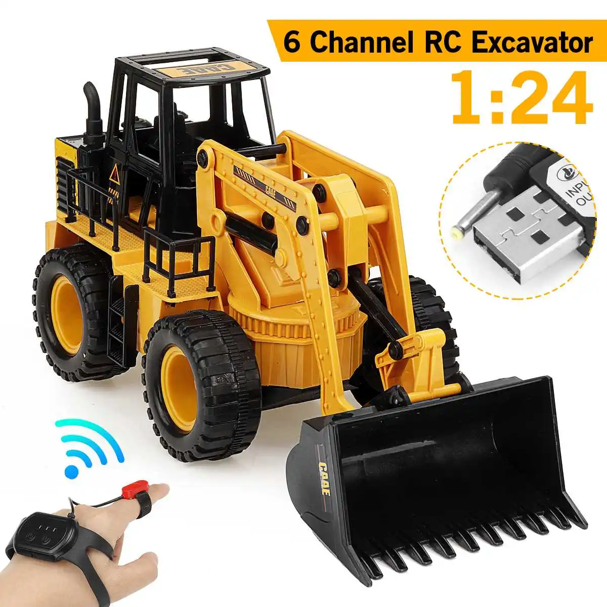 1/24 Gravity Sensor Watch Control Bulldozer 4WD Radio Controlled Car RC Trucks Engineering Vehicle with Sound Toys for Boy
1/24 Gravity Sensor Watch Control Bulldozer 4WD Radio Controlled Car RC Trucks Engineering Vehicle with Sound Toys for Boy