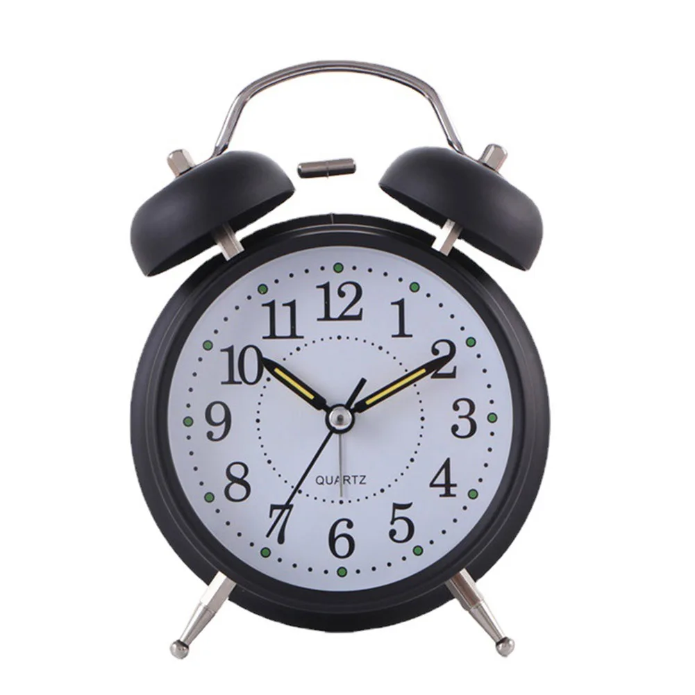 Quartz Clock Mini Alarm Clock Diameter: 12cm Double Bell Durable And Reliable 1pc Almost Mute Scanning Movement
Quartz Clock Mini Alarm Clock Diameter: 12cm Double Bell Durable And Reliable 1pc Almost Mute Scanning Movement