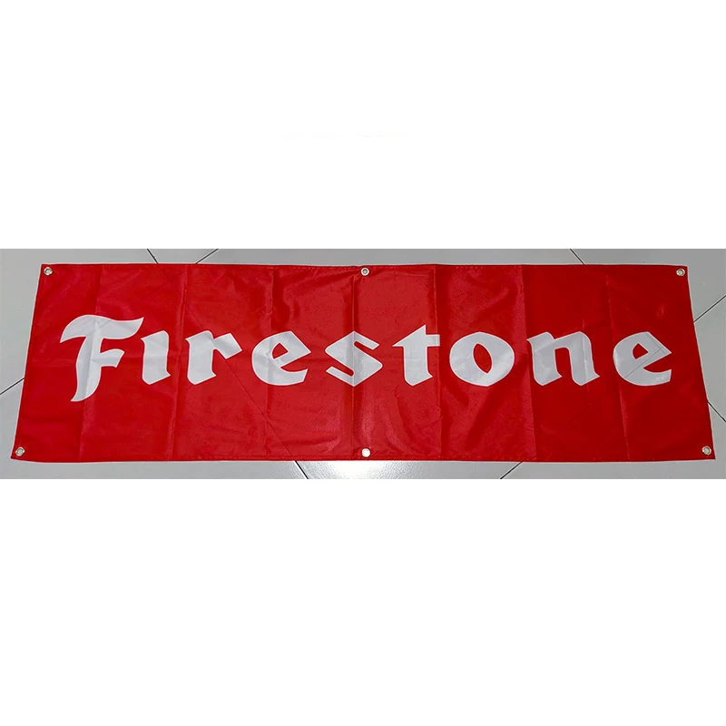 

130GSM 150D Polyester Material FireStone Tires Banner 1.5*5ft (45*150cm) Advertising decorative Racing Car Flag