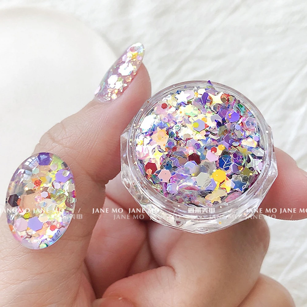 Mixed Star Things Nail Sequins Style(Wood Embroidery) Sweet Korean Nail Glitter Decoration Irregular Laser Hexagonal Glitters
Mixed Star Things Nail Sequins Style(Wood Embroidery) Sweet Korean Nail Glitter Decoration Irregular Laser Hexagonal Glitters