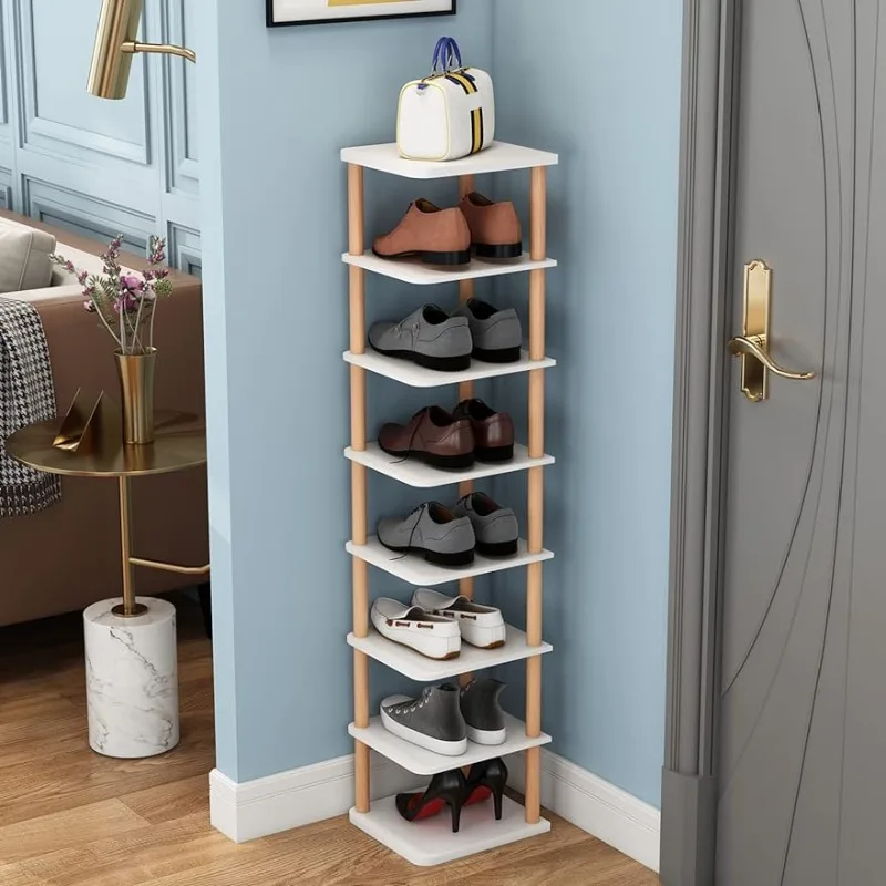 Narrow Organizer, Stylish Wooden Shoe Storage Stand, Space Saving Shelf Tower, Free Standing for Entryway, No-Tool Assembly
Narrow Organizer, Stylish Wooden Shoe Storage Stand, Space Saving Shelf Tower, Free Standing for Entryway, No-Tool Assembly