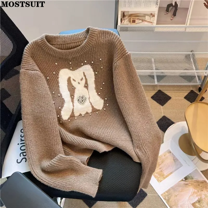 Diamonds Cartoon Jacquard Sweater Tops Women 2023 Autumn Long Sleeve O-neck Pullover Knitwear Fashion Chic Ladies Jumpers Femme
Diamonds Cartoon Jacquard Sweater Tops Women 2023 Autumn Long Sleeve O-neck Pullover Knitwear Fashion Chic Ladies Jumpers Femme