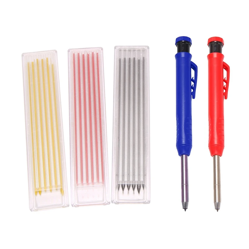 2 столярные карандаши с 18 запасными выводами, маркер с глубокими отверстиями, подходит для металла, дерева, картона, бетона и т. Д.
2 столярные карандаши с 18 запасными выводами, маркер с глубокими отверстиями, подходит для металла, дерева, картона, бетона и т. Д.