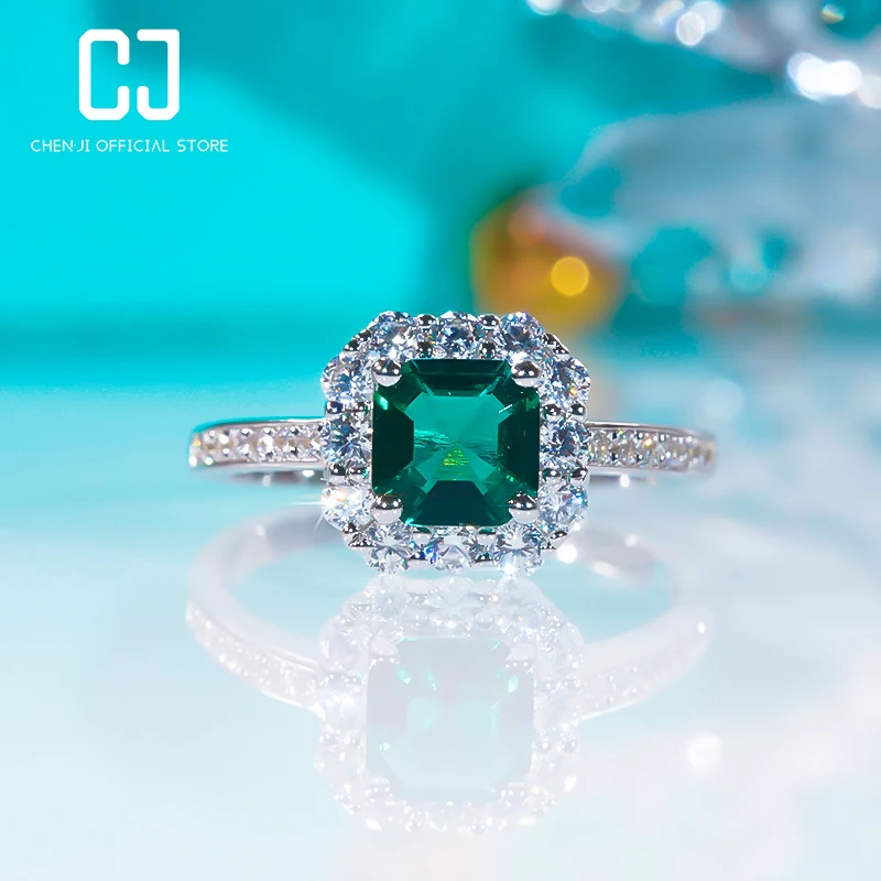 CHENJI Emerald Ring Fashion Atmosphere Dove Egg Engagement Diamond Ring Exquisite Luxury
CHENJI Emerald Ring Fashion Atmosphere Dove Egg Engagement Diamond Ring Exquisite Luxury
