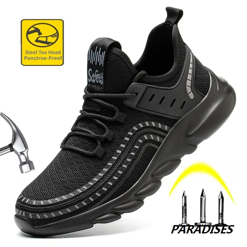 New Black Non-Slip Wear-Resistant Men's Work Safety Shoes Light And Comfortable Construction Site Safety Protective Boots
New Black Non-Slip Wear-Resistant Men's Work Safety Shoes Light And Comfortable Construction Site Safety Protective Boots