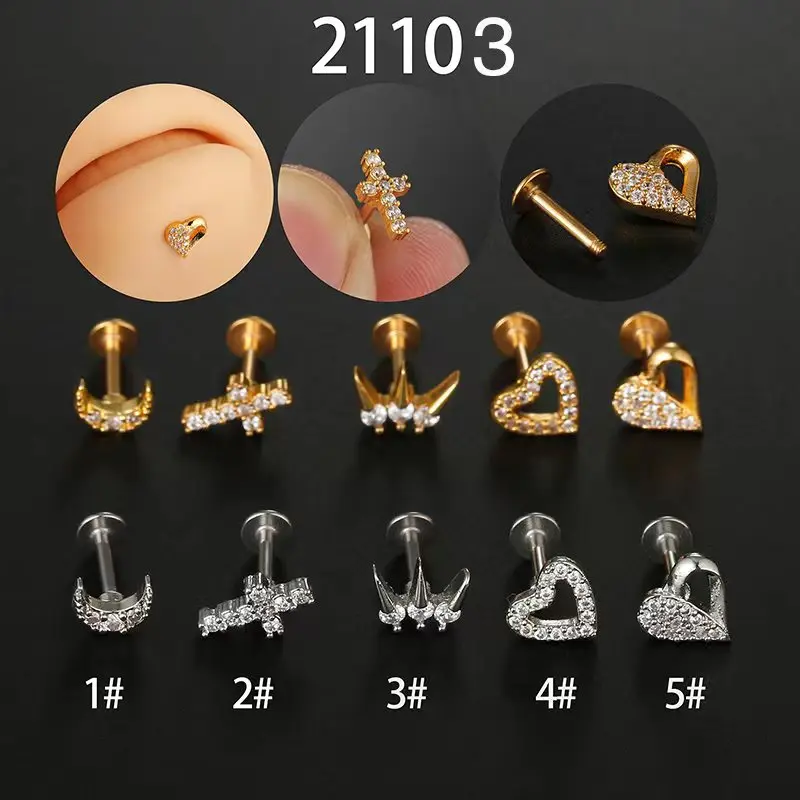 1PC 16G Flower Tragus Piercing Stud Earring Internally Threaded 316L Surgical Steel Labret Monroe Cartilage Helix Ear Jewelry
1PC 16G Flower Tragus Piercing Stud Earring Internally Threaded 316L Surgical Steel Labret Monroe Cartilage Helix Ear Jewelry