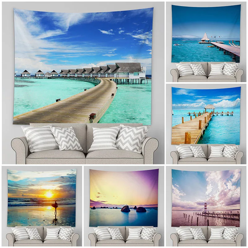 Beautiful Setting Sun Seaside Bridge Tapestry Home Living Room Wall Hanging Background Decor Cloth
Beautiful Setting Sun Seaside Bridge Tapestry Home Living Room Wall Hanging Background Decor Cloth