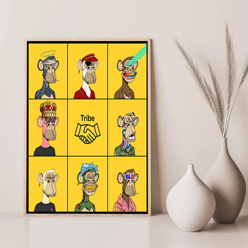 Decorative Prints Wall Painting on Canvas NFT Monkey Poster Home Decoration Decorative Pictures for Living Room Decor Art Garden
Decorative Prints Wall Painting on Canvas NFT Monkey Poster Home Decoration Decorative Pictures for Living Room Decor Art Garden
