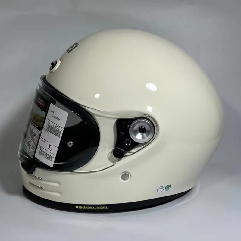 SHOEI GLAMSTER Classic Retro Full Face Helmet,For Harley Cruise Leisure Motorcycle and Road Racing Protective Helmet Milky white
SHOEI GLAMSTER Classic Retro Full Face Helmet,For Harley Cruise Leisure Motorcycle and Road Racing Protective Helmet Milky white