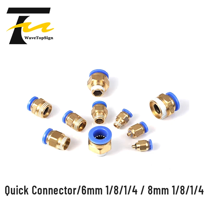 Wavetopsign PC Air Pneumatic Fitting Quick Connector 4-M5 4-M6 4mm 6mm 8mm Male Thread 1/4 1/8 Compressed Hose Tube Pipe
Wavetopsign PC Air Pneumatic Fitting Quick Connector 4-M5 4-M6 4mm 6mm 8mm Male Thread 1/4 1/8 Compressed Hose Tube Pipe