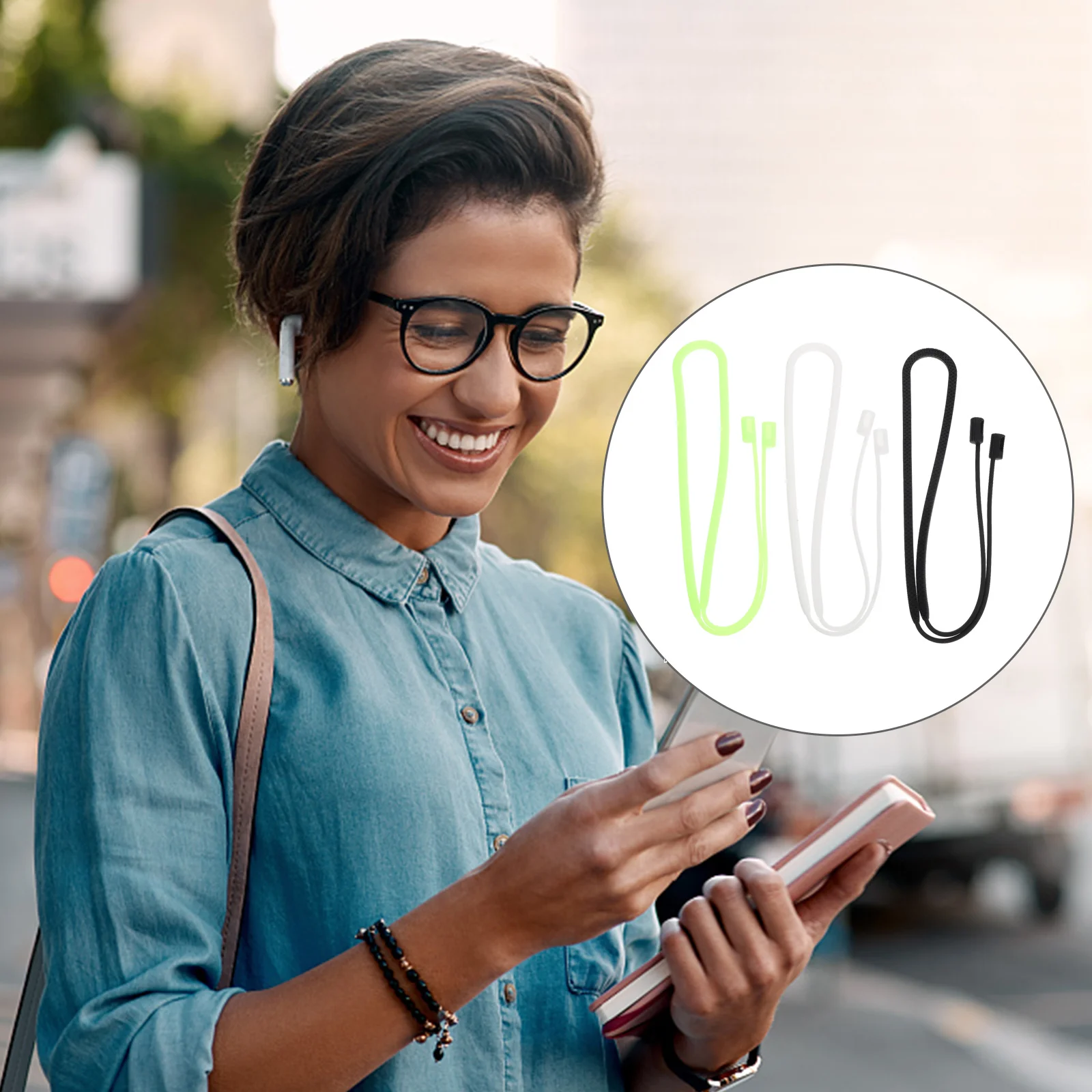 3Pcs Neck Hanging Strap Extension Rope Wireless Earphone Lanyard Silicone Rope for Decor Outdoor Earphone
3Pcs Neck Hanging Strap Extension Rope Wireless Earphone Lanyard Silicone Rope for Decor Outdoor Earphone