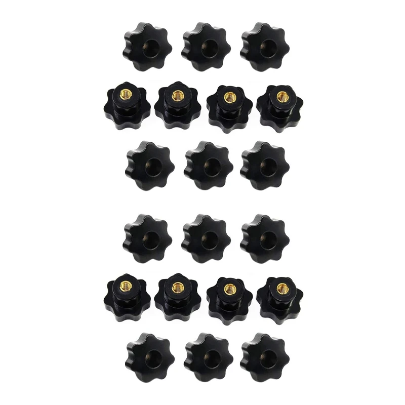 20PCS M6 Female Knob Screws M6 X 32Mm Female Threaded Star Head Clamping Knob Grip Black
20PCS M6 Female Knob Screws M6 X 32Mm Female Threaded Star Head Clamping Knob Grip Black