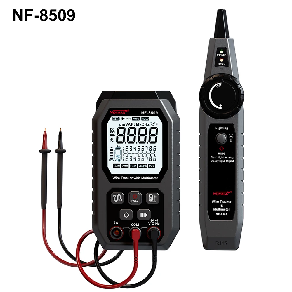 NOYAFA NF-8509 Тестер сетевого кабеля CAT5 CAT6
NOYAFA NF-8509 Тестер сетевого кабеля CAT5 CAT6