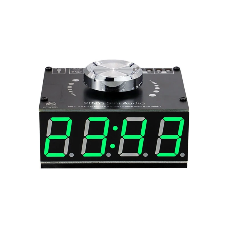 

XY-W50H HIFI Level 50Wx2 Stereo Bluetooth Digital Amplifier Module With WIFI Timing Clock BT5.0 Audio Module DC8-24V Spare Parts