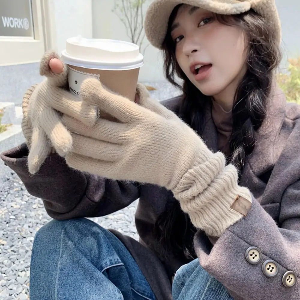Knitted Touchable Screen Gloves Exposed Two Finger Thicken Warm Long Wrist Gloves Soft Elastic Winter Mittens Outdoor
Knitted Touchable Screen Gloves Exposed Two Finger Thicken Warm Long Wrist Gloves Soft Elastic Winter Mittens Outdoor