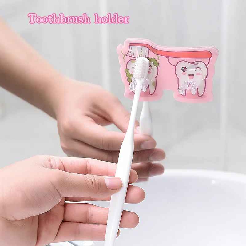 Kids Toothbrush Holder Cartoon Non-perforated Non-marking Viscose Parent-child Storage Rack Bathroom Wall-mounted Shaver Rack 
Kids Toothbrush Holder Cartoon Non-perforated Non-marking Viscose Parent-child Storage Rack Bathroom Wall-mounted Shaver Rack