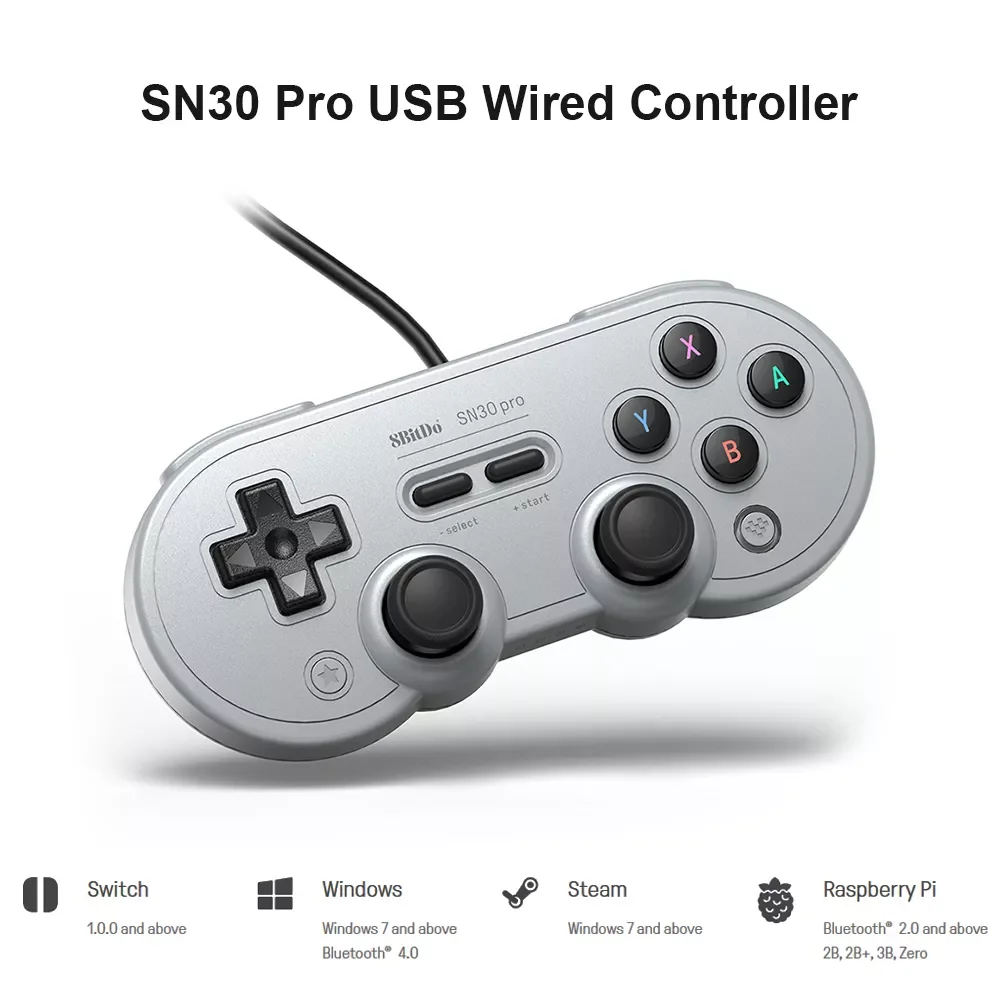 NEW2023 Vibration Clear Controller Gamepad 8Bitdo SN30 Pro USB Wired Gamepad Controller for Switch PC Raspberry Pi Steam
NEW2023 Vibration Clear Controller Gamepad 8Bitdo SN30 Pro USB Wired Gamepad Controller for Switch PC Raspberry Pi Steam