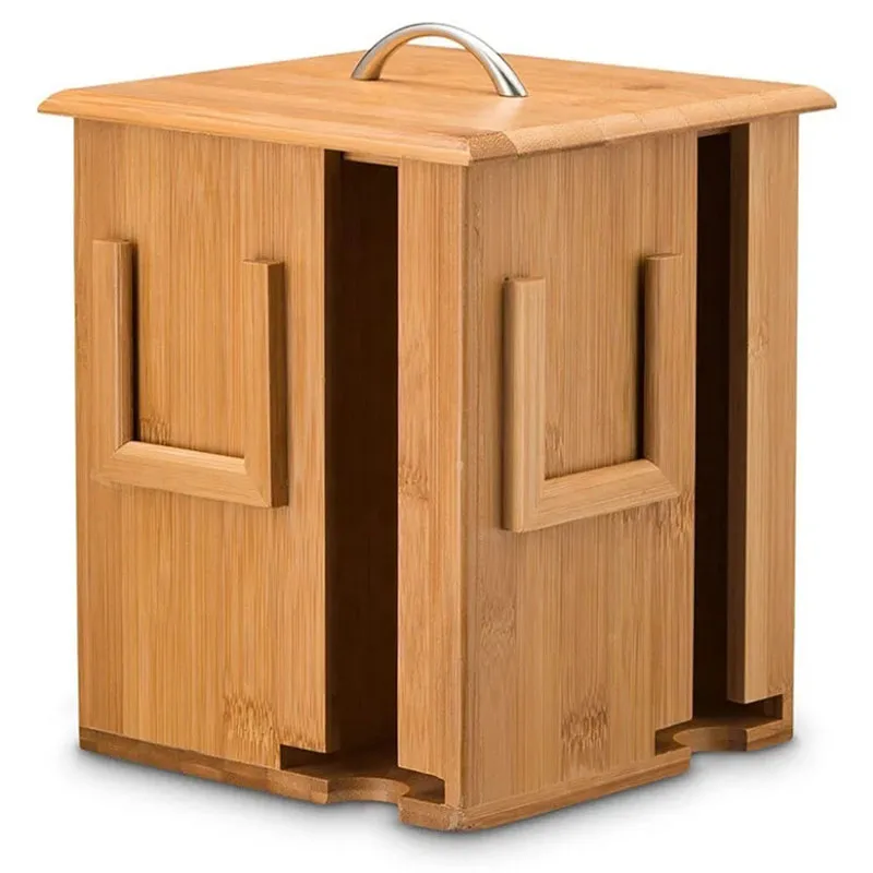 Tea Bag Caddy Organizer Smooth Finish Solid Bamboo Teabag Holder with 4 Compartments - Rotates 360 Degrees, Holds 160 Tea Bags
Tea Bag Caddy Organizer Smooth Finish Solid Bamboo Teabag Holder with 4 Compartments - Rotates 360 Degrees, Holds 160 Tea Bags