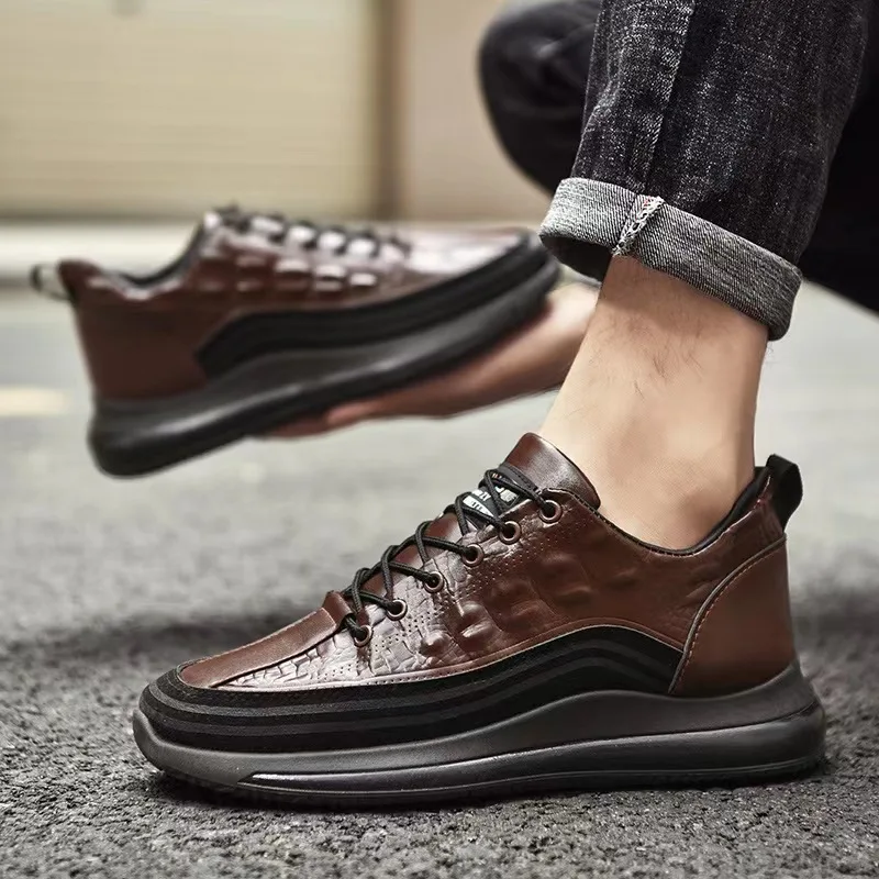 Leather Shoes Male 2023 Fashion Thick Sole Sneakers Outdoors Sneakers Business Leather Shoes Fashion Black Work Shoes Male
Leather Shoes Male 2023 Fashion Thick Sole Sneakers Outdoors Sneakers Business Leather Shoes Fashion Black Work Shoes Male