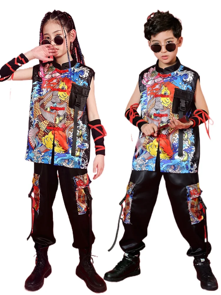 Boys' Hip Hop Dance Suit Spring, Autumn and Summer Photography National Fashion Dominant Boys and Girls' Fashion
Boys' Hip Hop Dance Suit Spring, Autumn and Summer Photography National Fashion Dominant Boys and Girls' Fashion