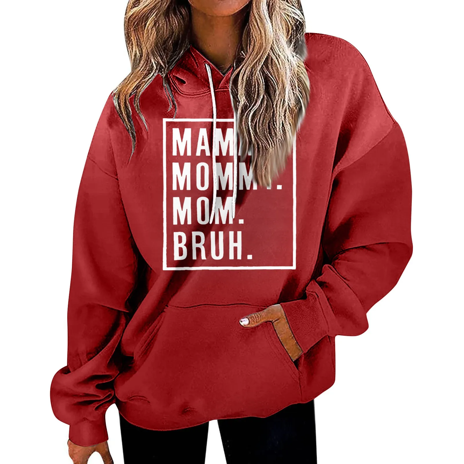 Женская модная повседневная универсальная Толстовка Mamamommybruh с круглым вырезом и буквенным принтом
Женская модная повседневная универсальная Толстовка Mamamommybruh с круглым вырезом и буквенным принтом