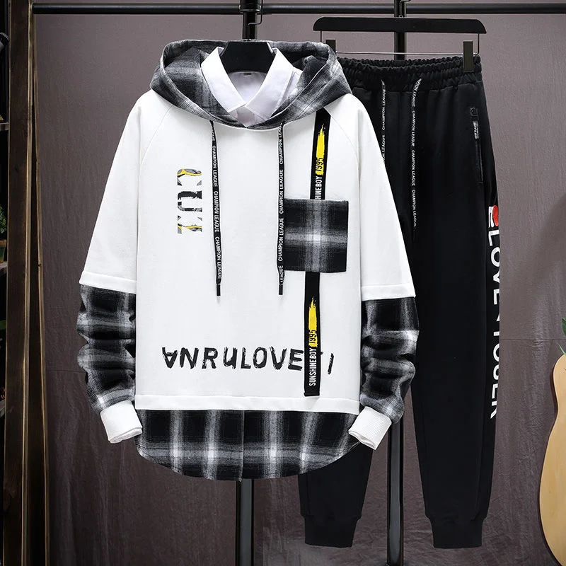 Men Tracksuit Sets Fasion Streetwear oodies+Sweatpants 2 Piece Sets Men Outfit Set Casual Men Clotin Joer Sets
Men Tracksuit Sets Fasion Streetwear oodies+Sweatpants 2 Piece Sets Men Outfit Set Casual Men Clotin Joer Sets