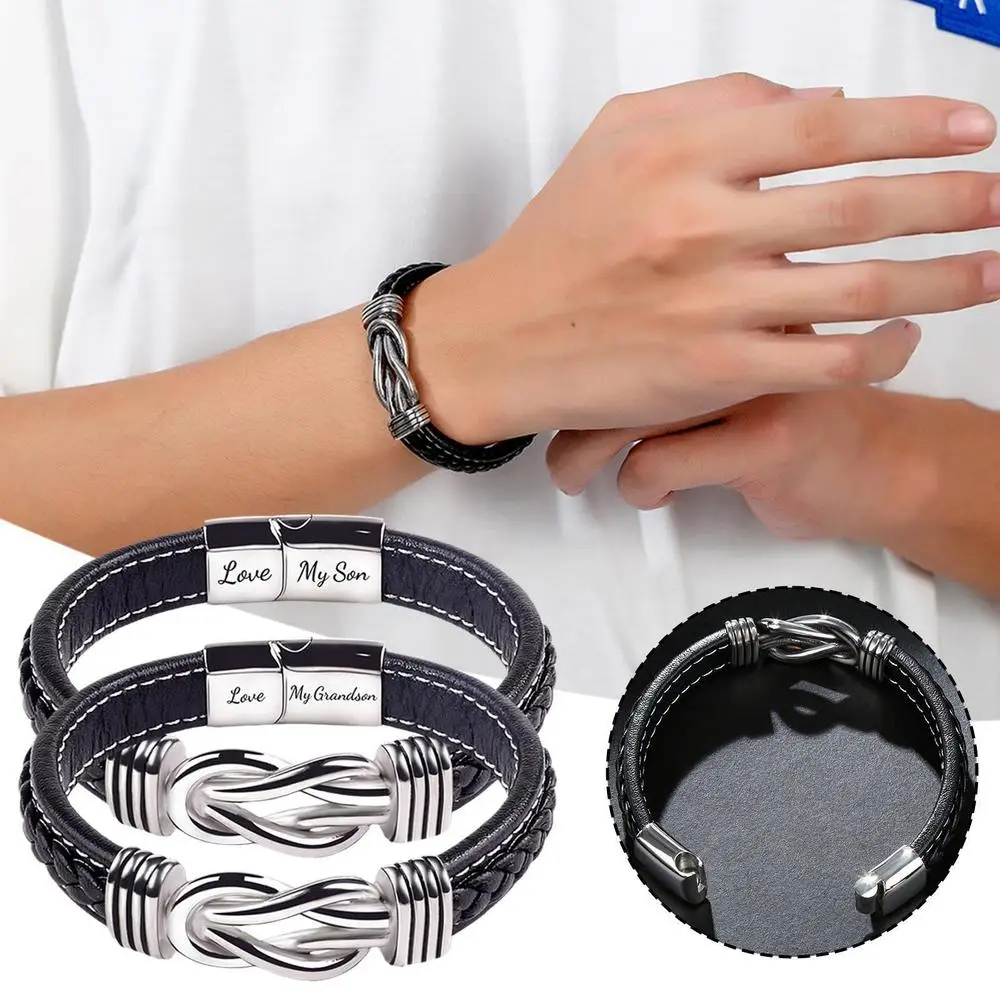 To My Son To My Grandson Bracelet Love You Forever Braided Leather Knot Bracelet Jewelry Gift
To My Son To My Grandson Bracelet Love You Forever Braided Leather Knot Bracelet Jewelry Gift