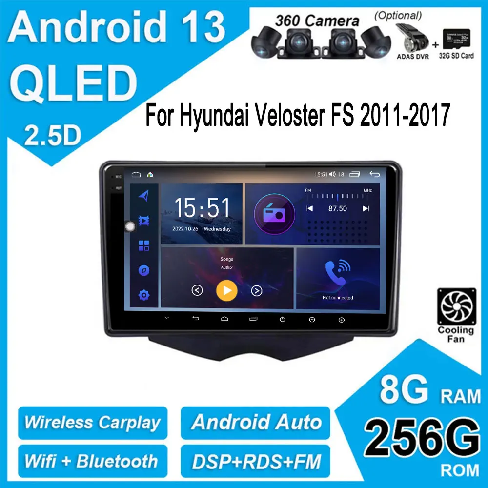9 Inch Touch Screen Android 13 For Hyundai Veloster FS 2011- 2017 Car Radio Multimedia GPS Video Player Navigation Bluetooth
9 Inch Touch Screen Android 13 For Hyundai Veloster FS 2011- 2017 Car Radio Multimedia GPS Video Player Navigation Bluetooth