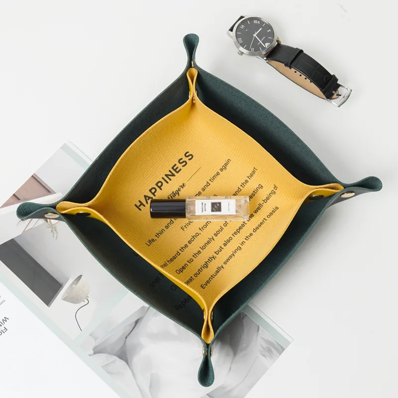 Leather Storage Tray Desktop Jewelry Box Lipstick Key Tray Small Items Organizer Storage Case Entryway Storage Home Decoration
Leather Storage Tray Desktop Jewelry Box Lipstick Key Tray Small Items Organizer Storage Case Entryway Storage Home Decoration