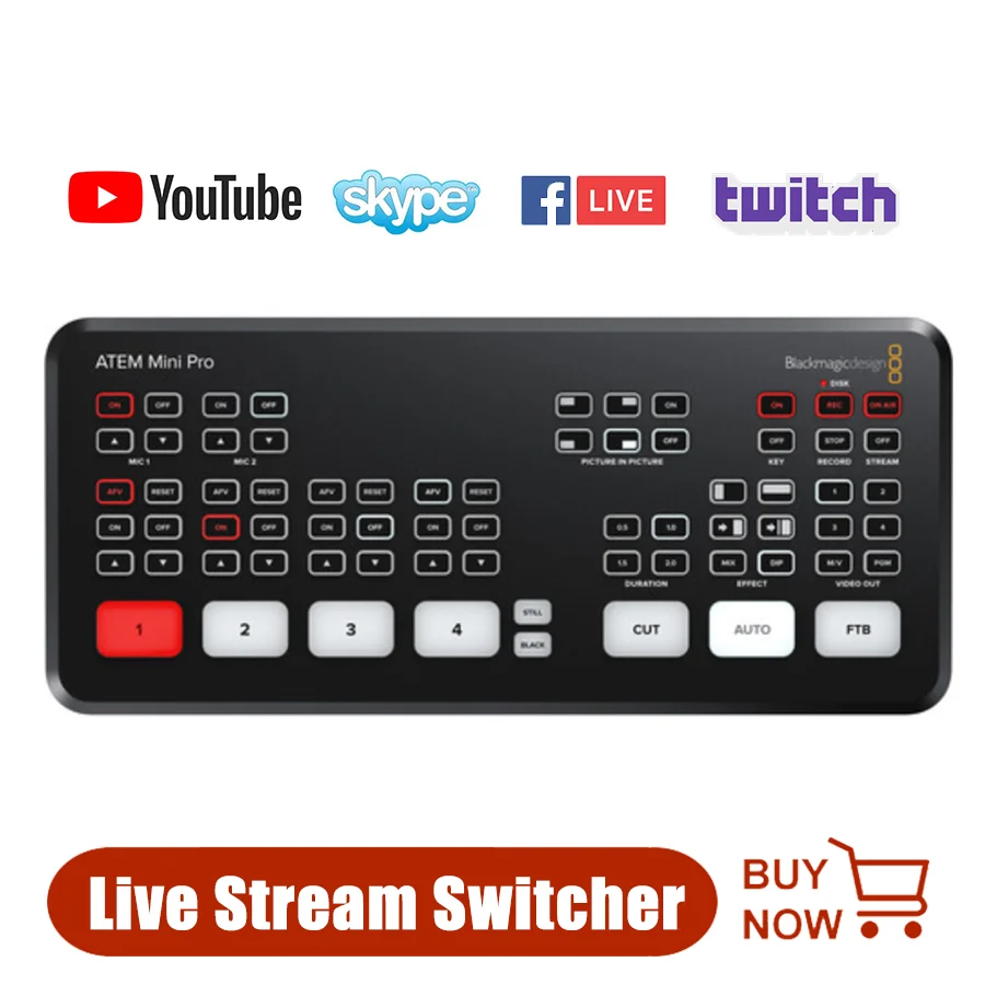 Blackmagic ATEM Mini Pro/ATEM Mini/ ATEM Mini Pro ISO HD-MI Live Stream Switcher Multi-view Recording video switcher
Blackmagic ATEM Mini Pro/ATEM Mini/ ATEM Mini Pro ISO HD-MI Live Stream Switcher Multi-view Recording video switcher