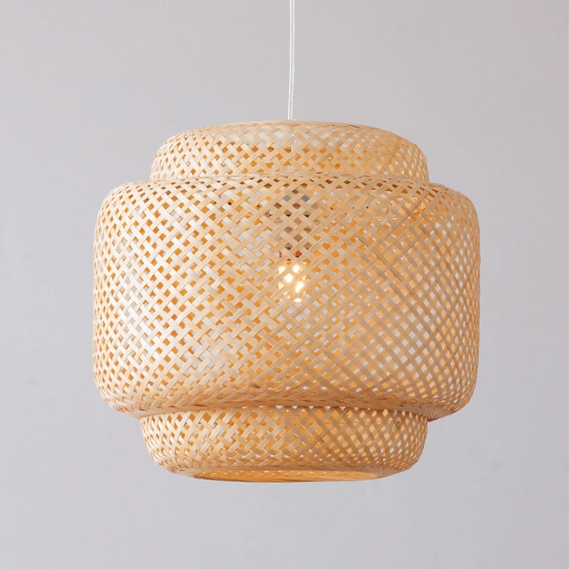 

Подвесной светильник в китайском стиле, ручная работа из бамбука, лампы для столовой, гостиной, декор для ресторана, лофта, освещение