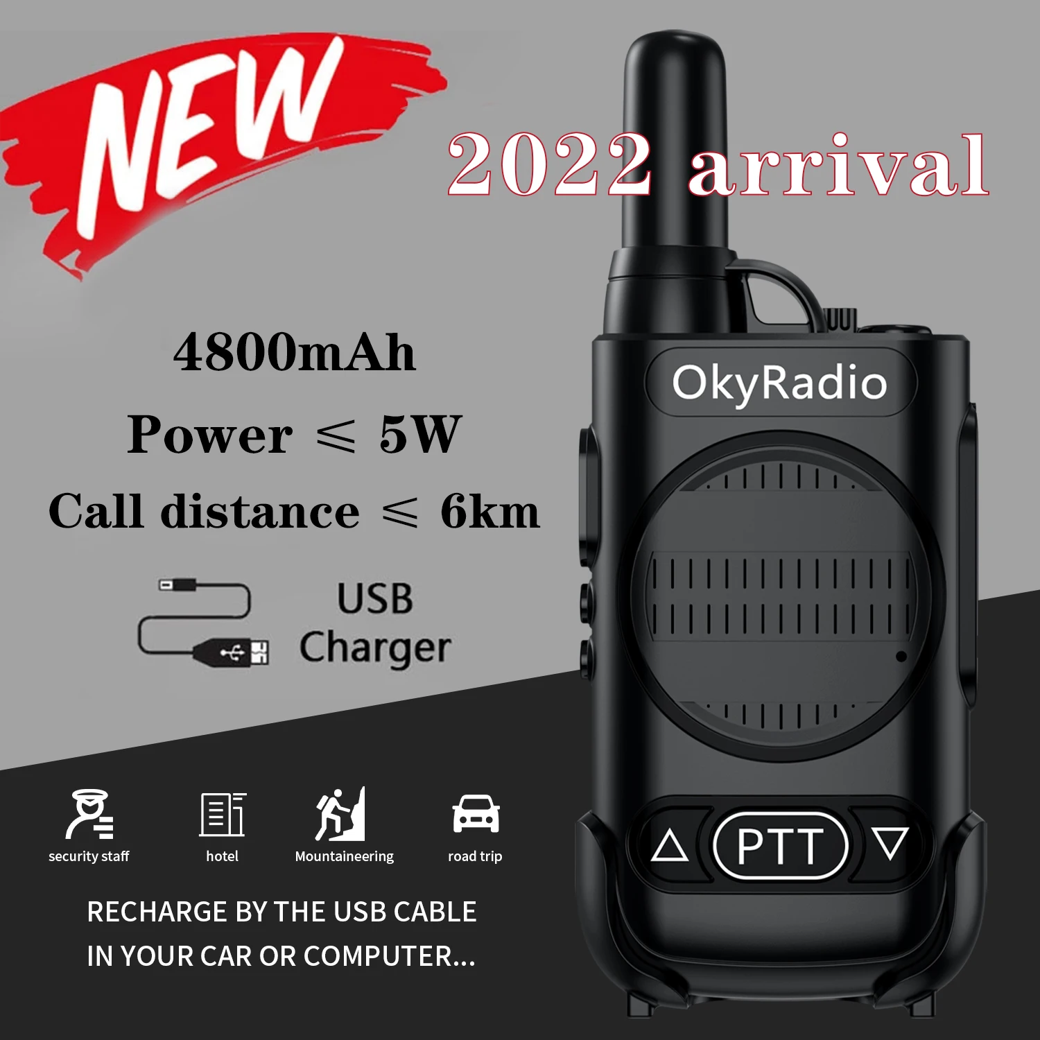 Mini Walkie-talkie 4800mAh Encrypted 16 Channels Drop-resistant H1 New Wireless Civilian Clear Voice Frequency 400-470MH
Mini Walkie-talkie 4800mAh Encrypted 16 Channels Drop-resistant H1 New Wireless Civilian Clear Voice Frequency 400-470MH