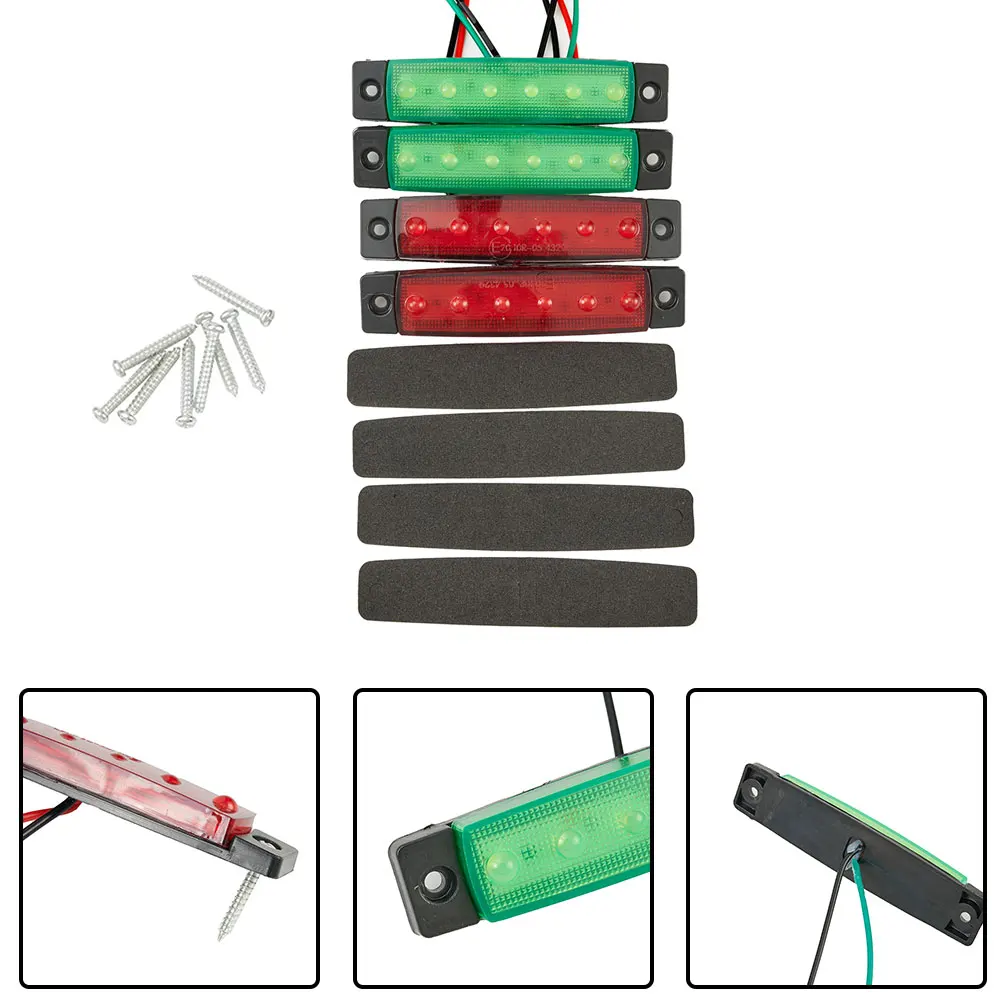 4pcs DC12V Red+Green Boat Navigation Lights LED Courtesy Light Stern Starboard Lamp Set Waterproof Strobe Lights Side Marker
4pcs DC12V Red+Green Boat Navigation Lights LED Courtesy Light Stern Starboard Lamp Set Waterproof Strobe Lights Side Marker