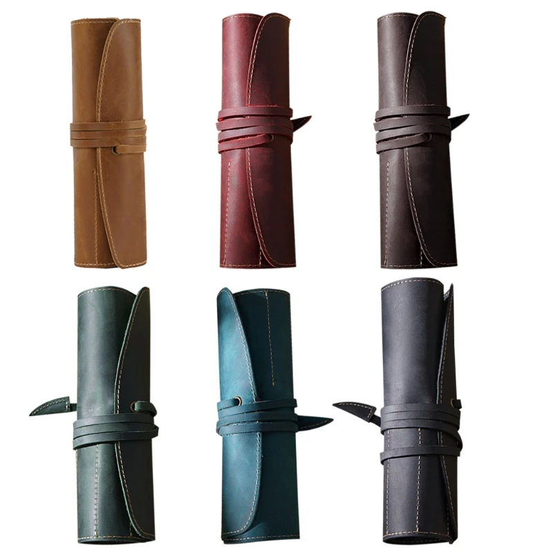 Retro Leather Pencil Roll Portable Carving Knife Holder Coloring Pencils Roll Great Gift for Artist Designer Adult
Retro Leather Pencil Roll Portable Carving Knife Holder Coloring Pencils Roll Great Gift for Artist Designer Adult